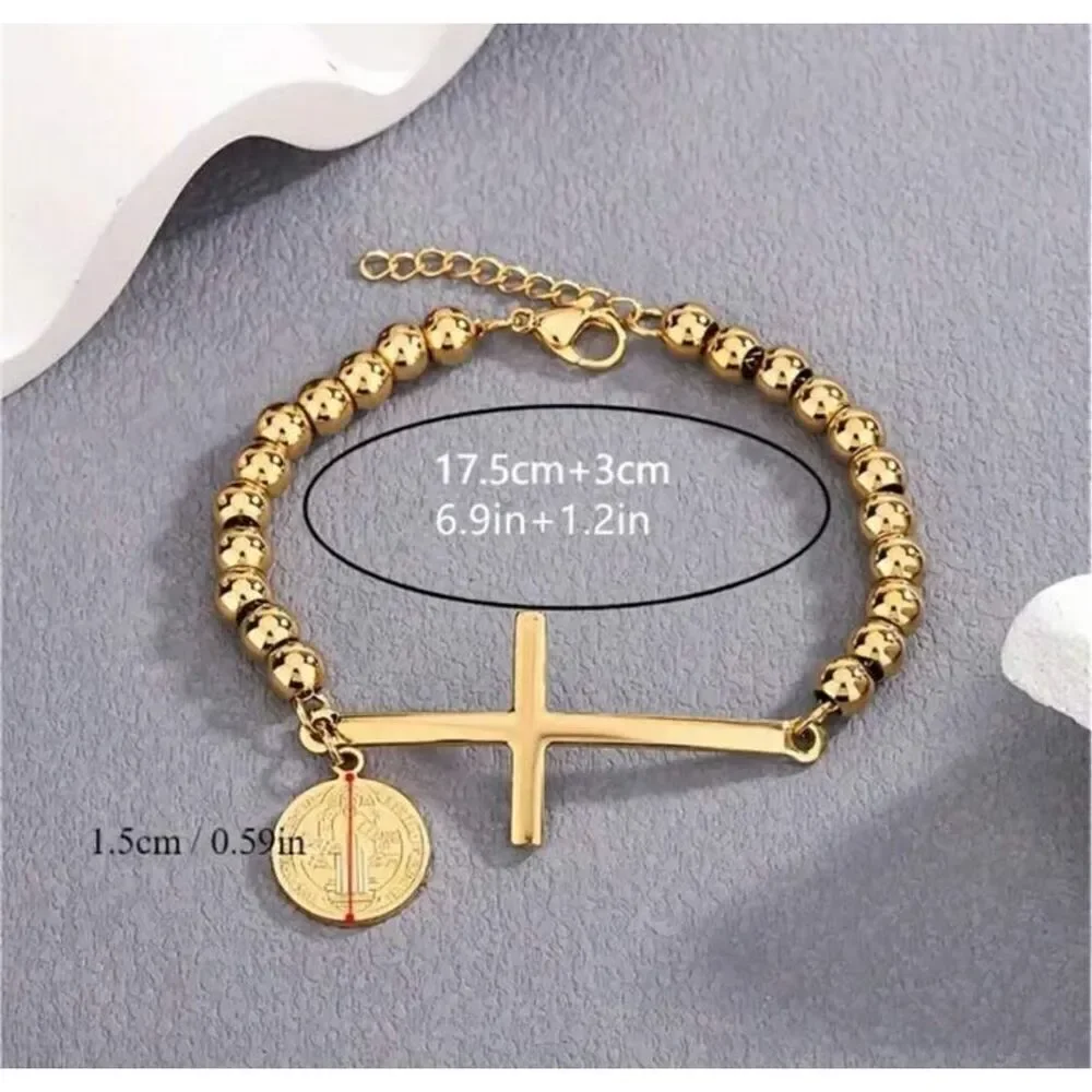 Cross Beaded Bracelet